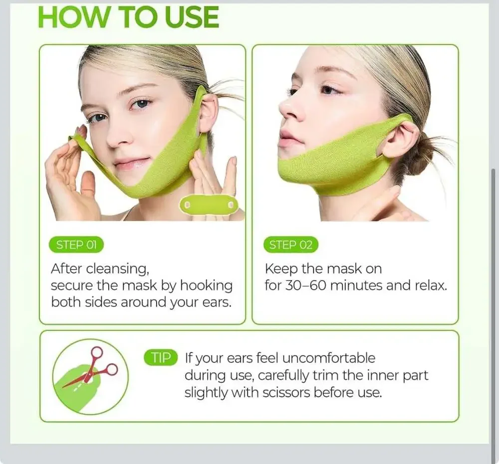 Dr. Melaxin Cactox Cooling V-Up Mask / V-Lifting Mewing Band, 4 Pack